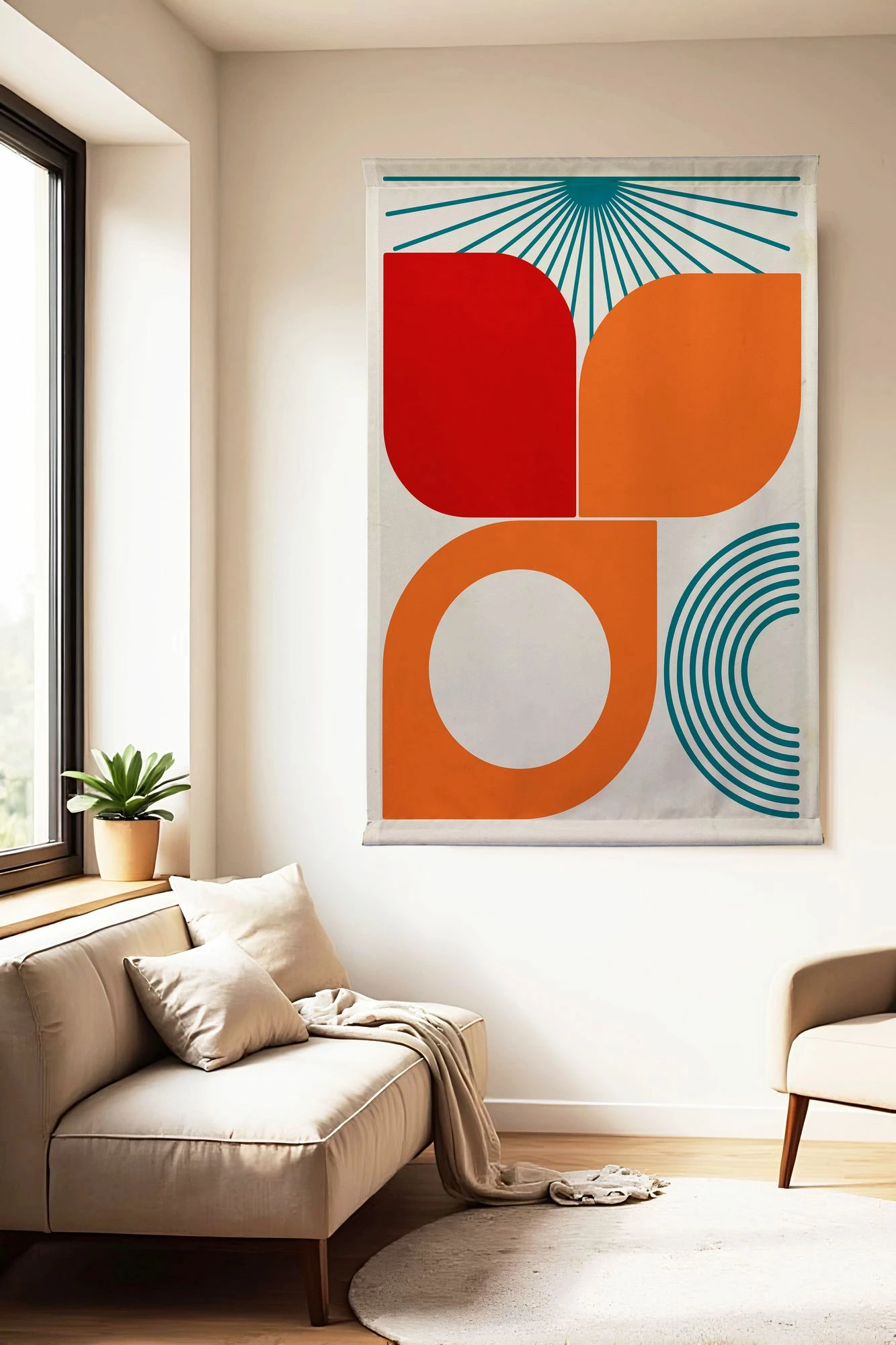 Pikturë dekorative poliestër, Wallity Polybaby 12, shumëngjyrëshe, 145x200cm