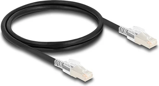 Kabllo rrjeti DeLOCK RJ45 Cat6a S/FTP, 1 m, me klipsa sigurie dhe çelës, e zezë