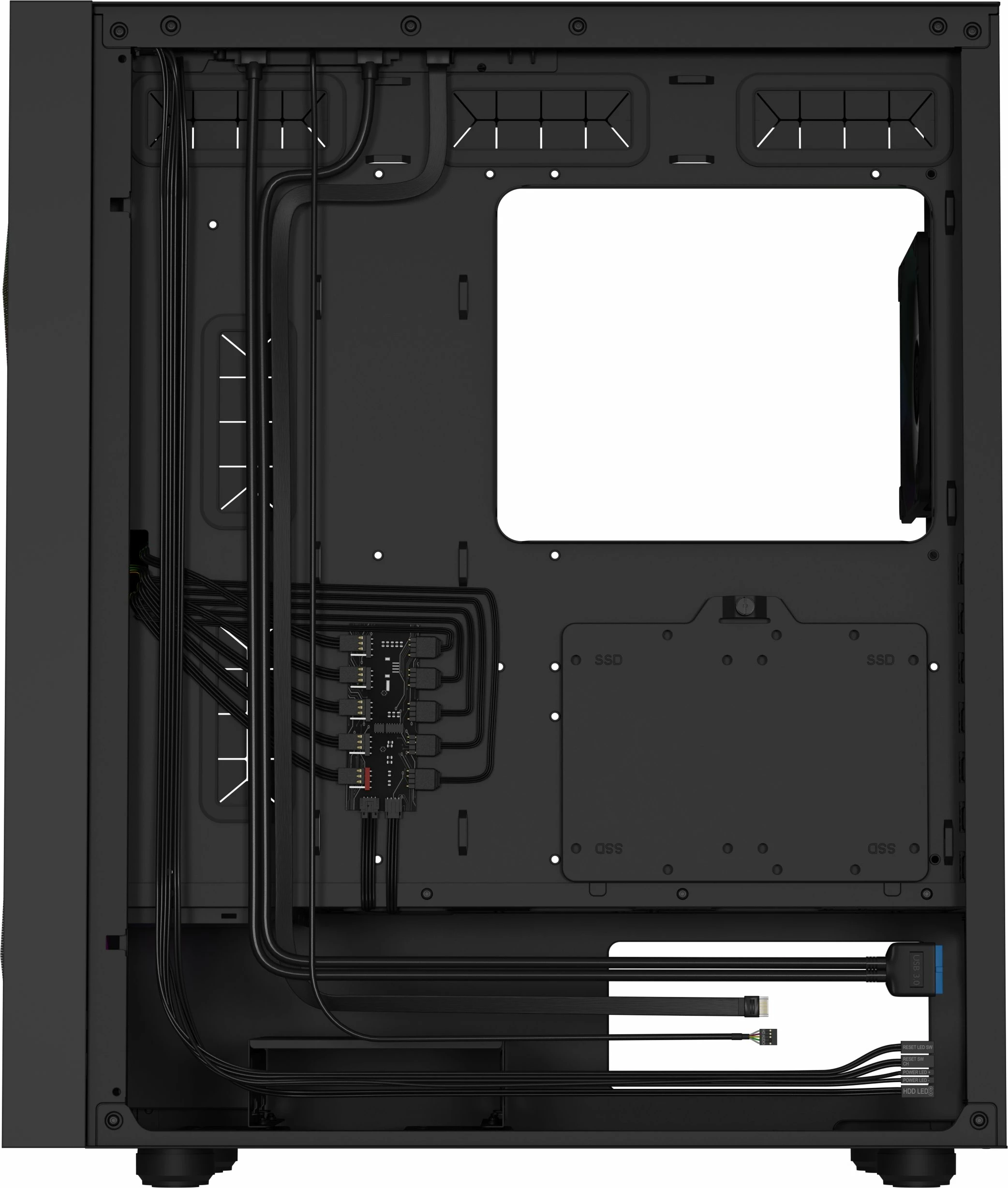 Kasë GENESIS Diaxid 605F NPC-2046 midi tower ATX, USB-C, pa furnizim, e zezë