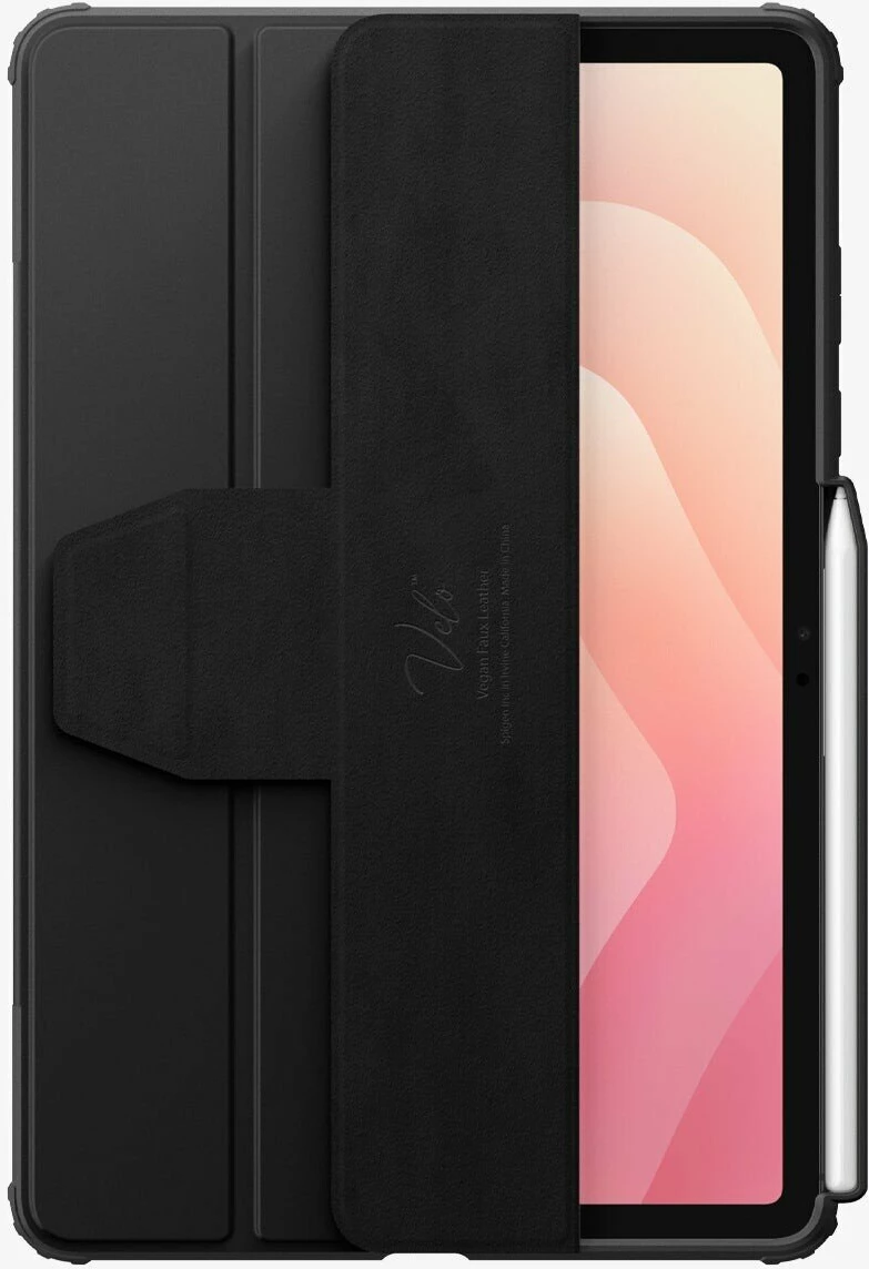 Mbështjellës folio për tablet Spigen Ultra Hybrid Pro për Samsung Galaxy Tab S11 11\" X730/X736, me stand, mbulim magnetik & 2 mbajtës S Pen, ngjyrë e zezë