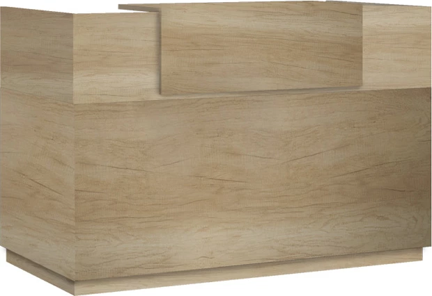 Banak recepsioni Lotus, ngjyrë lisi, 140x70x110cm