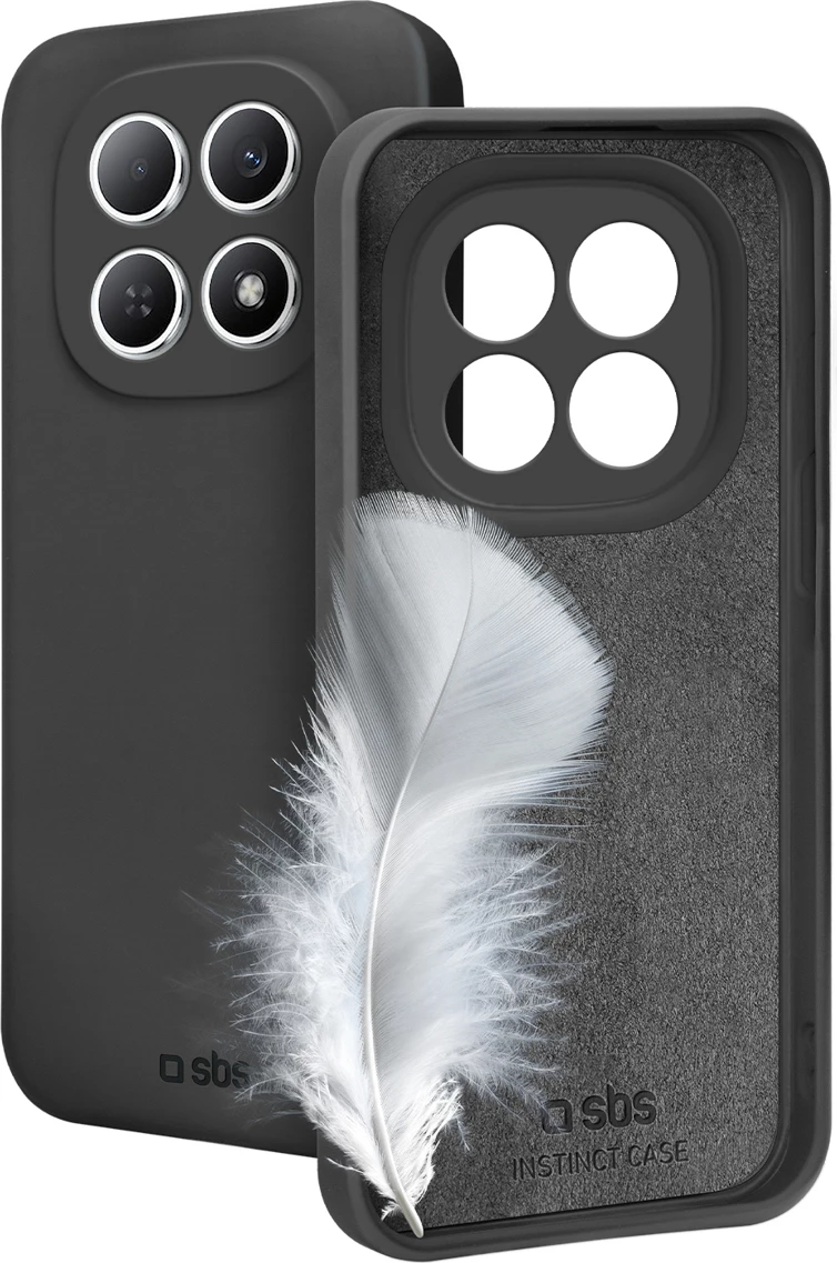 Mbështjellës SBS Instinct për Xiaomi Redmi Note 15 Pro, TPU me mikrofibër, 20 g, i zi