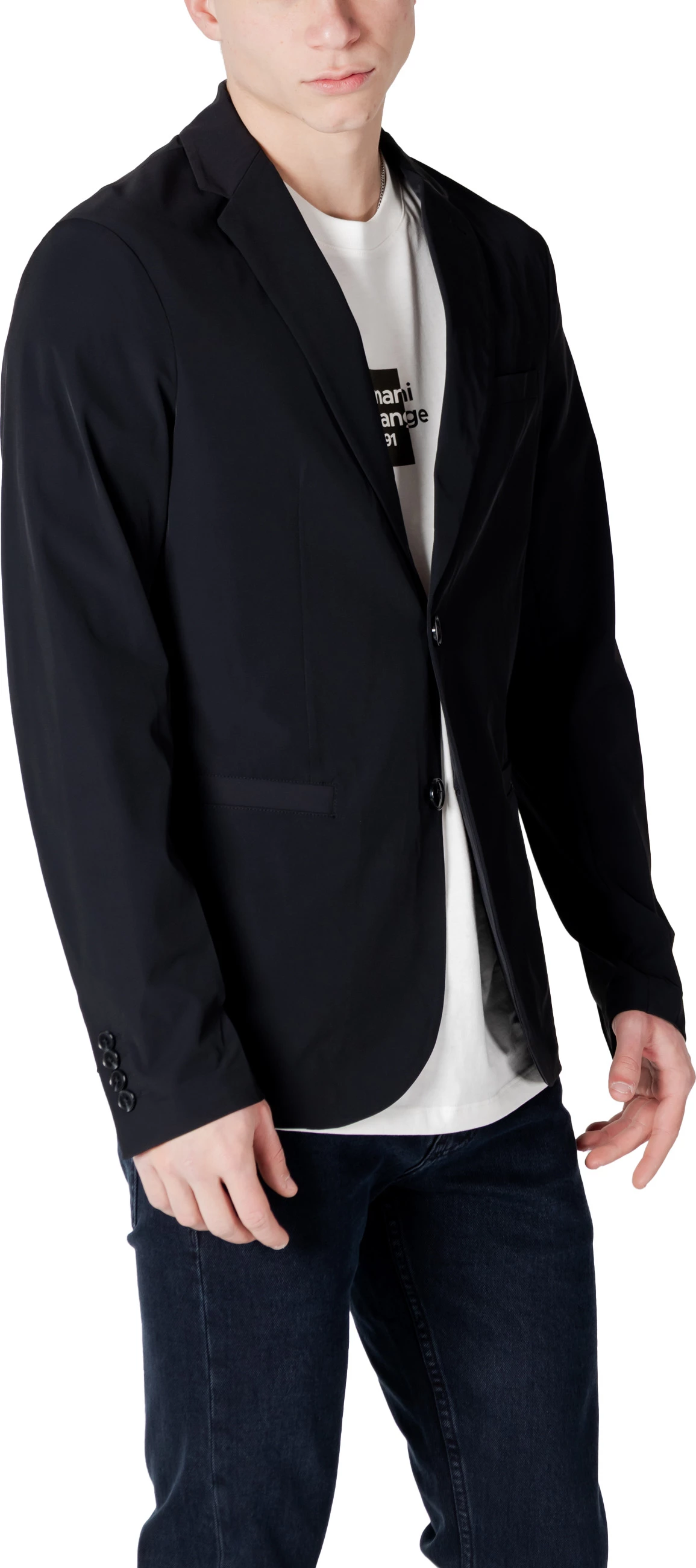 Blazer për meshkuj Armani Exchange 8NZG49 ZNYZZ, i zi [Madhësia: 40]