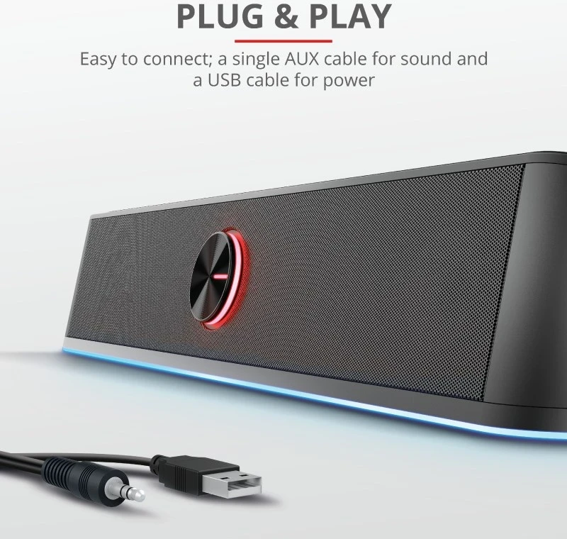 Bokse Trust GXT 619 Thorne, 2.0 kanale, 6 W, të zeza