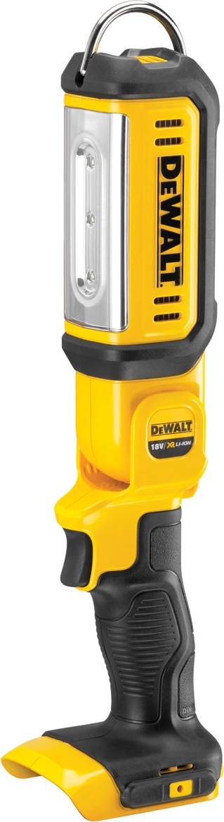 Fener LED akumulatorik DeWalt DCL050 18 V, 250-500 lm, IP54, pa bateri/karikues, verdhë/zi
