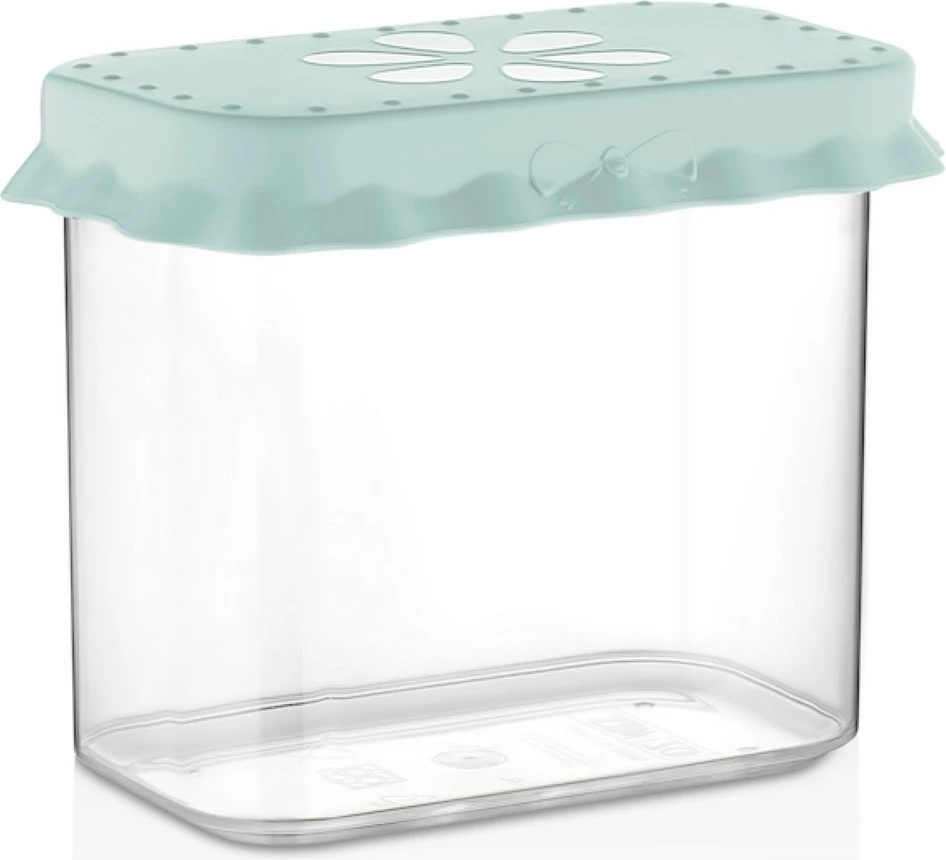 Kuti plastike për organizim, transparente, kapak jeshil, Hermia Concept CLJSL01R14, 17.5x11.5x14cm, 1400ml