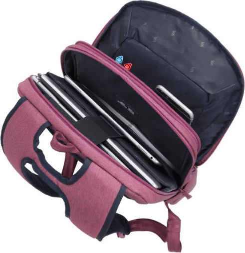 Çantë shpine për laptop RIVACASE 7760 deri 15.6\", poliester, e kuqe
