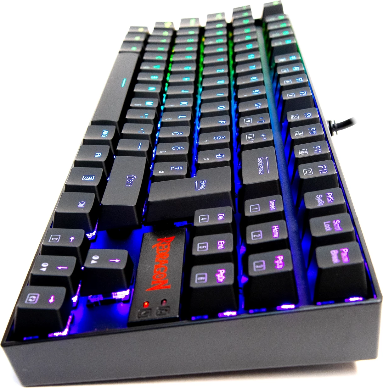Tastierë mekanike Redragon Kumara K552RGB-1, RGB, wired USB, 87 taste (TKL), Blue Switch, layout SLO/CRO, e zezë