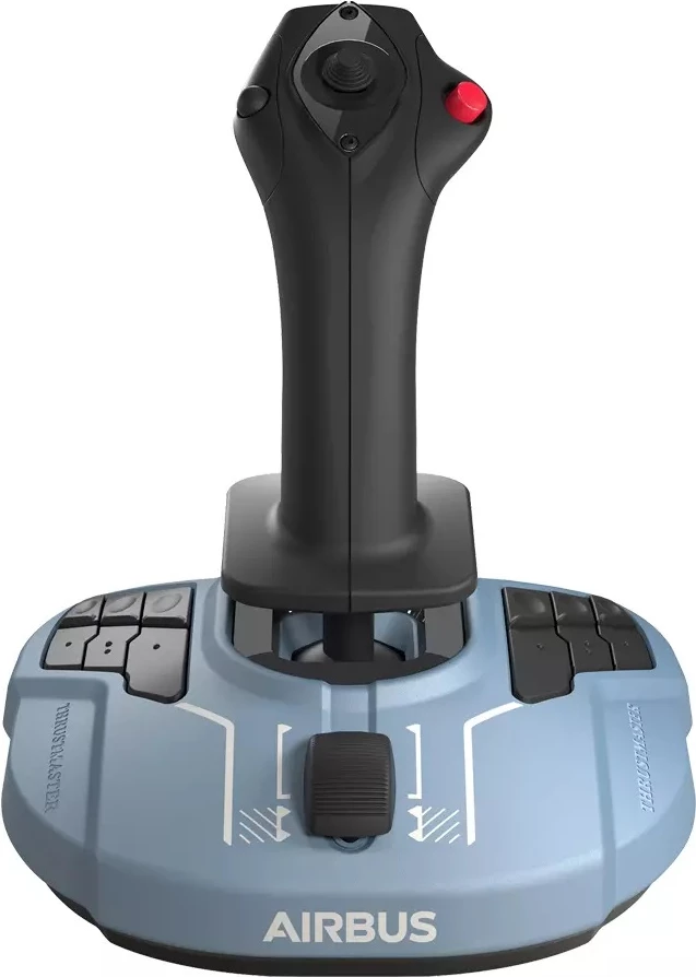 Joystick fluturimi Thrustmaster TCA Sidestick Airbus Edition, HallEffect, për PC/Windows, me 4 module të ndërrueshme, blu e çelët/zezë, set me 4 kapakë