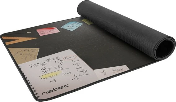 Mauspad Natec Science Maxi NPO-1456, 800x400mm, Dekorativ, Zi/Bardhë