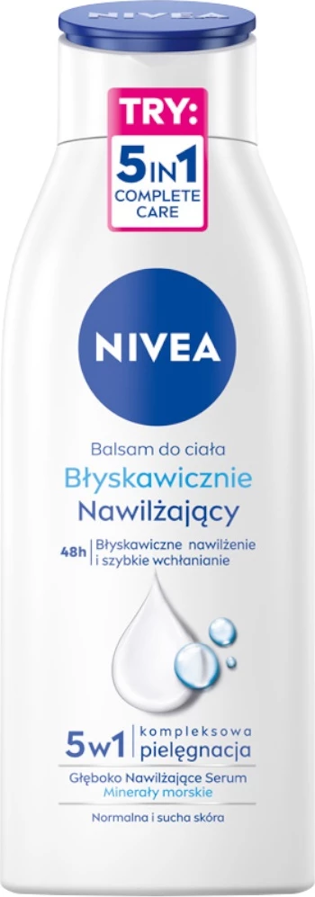 Losion trupi për femra Nivea Instantly Moisturizing, 400ml