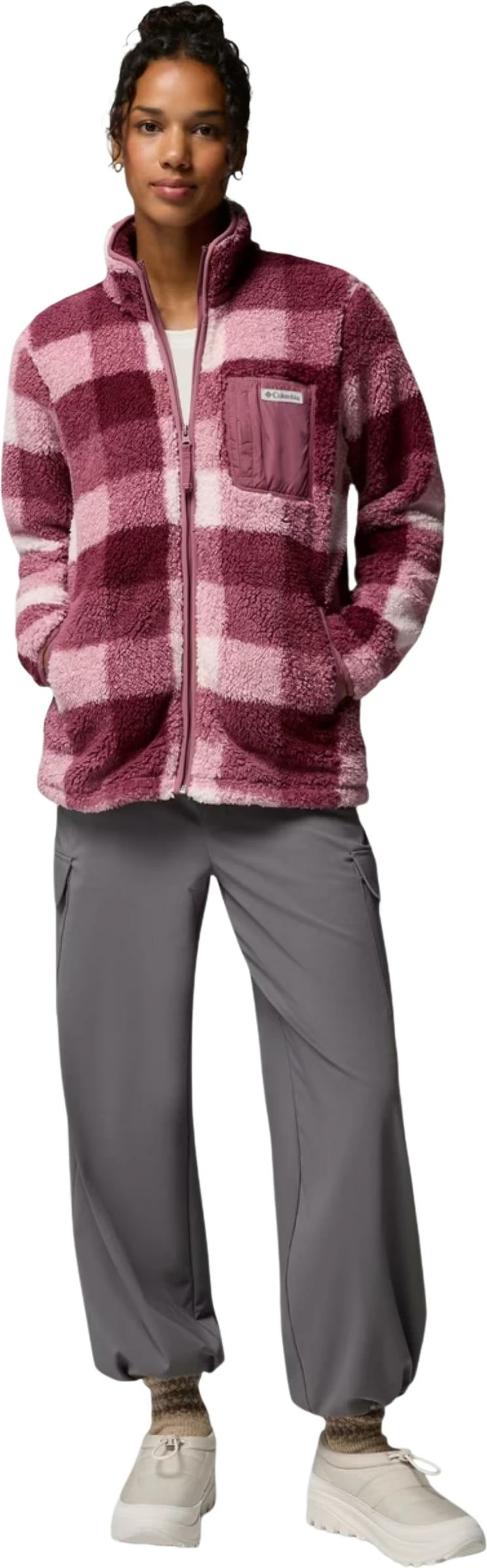 Duks për meshkuj Columbia West Bend Print Full Zip II 2085854, rozë antike [Madhësia: XS]