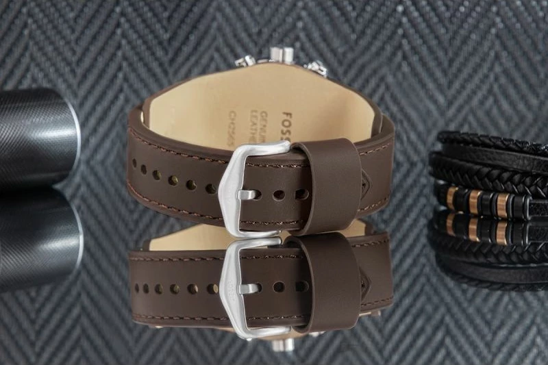 Orë dore për meshkuj Fossil Coachman CH2565, kafe