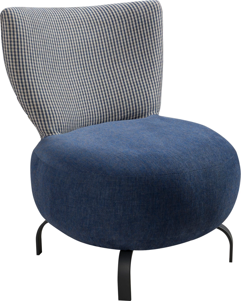 Karrige wing Atelier del Sofa, Loly, ngjyrë kaltër e errët