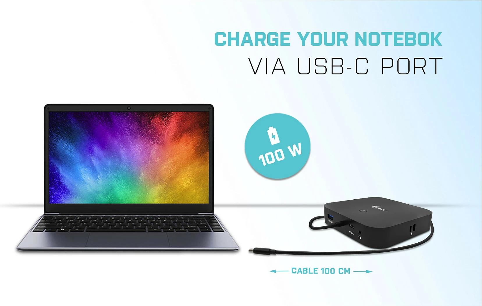 Stacion docking I-Tec USB-C, HDMI + DisplayPort, LAN Gigabit, Power Delivery 100W, 2x 4K@60Hz, i zi