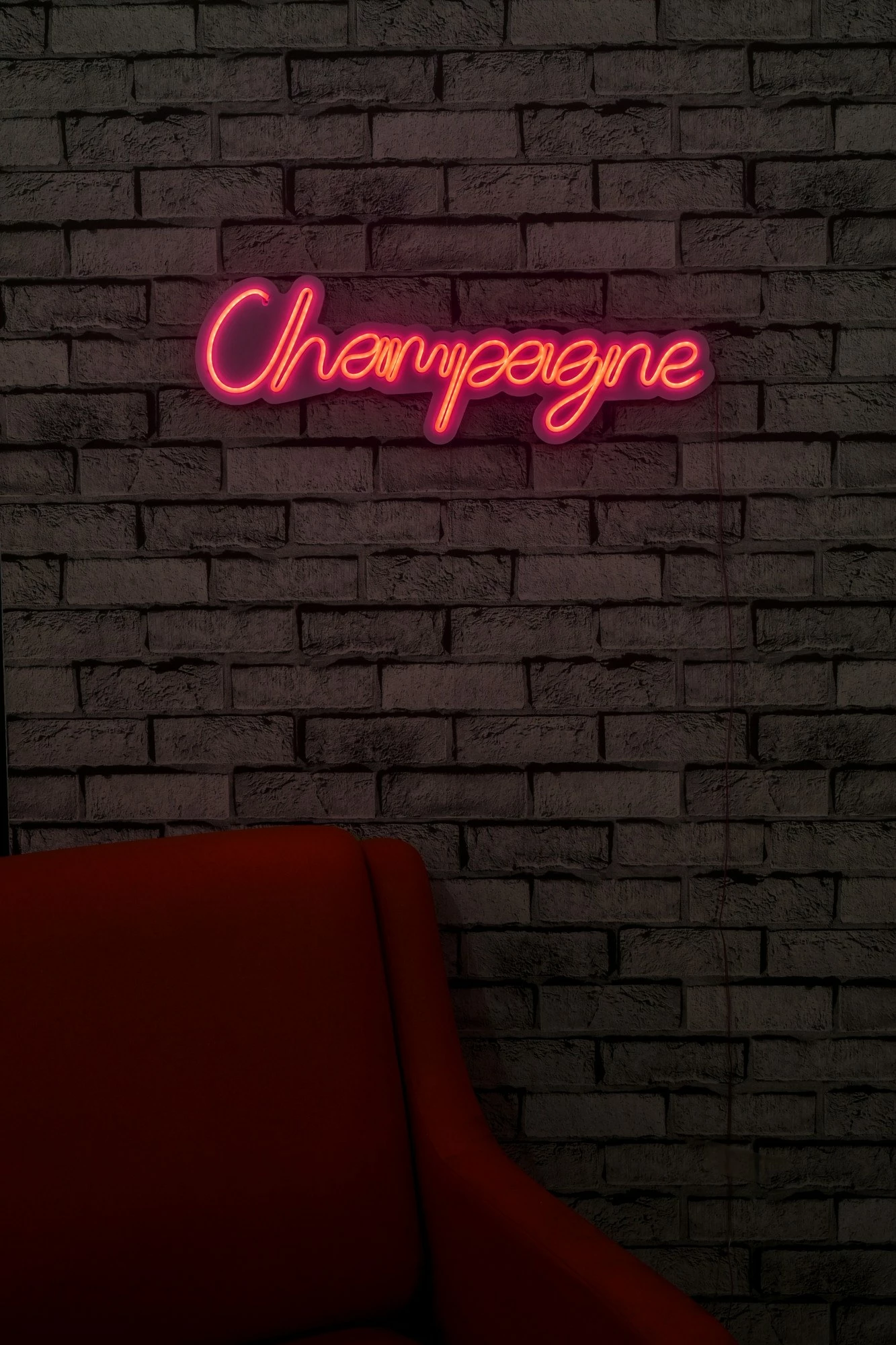 Dritë dekorative LED për mur, plastikë, ngjyrë rozë, Champagne