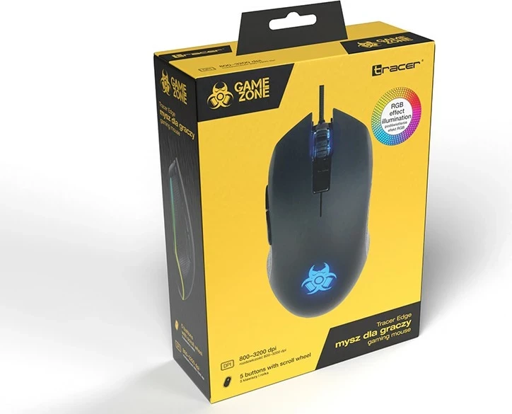 Mausi i lojërave Tracer GameZone EDGE, me kabëll dhe dritë RGB