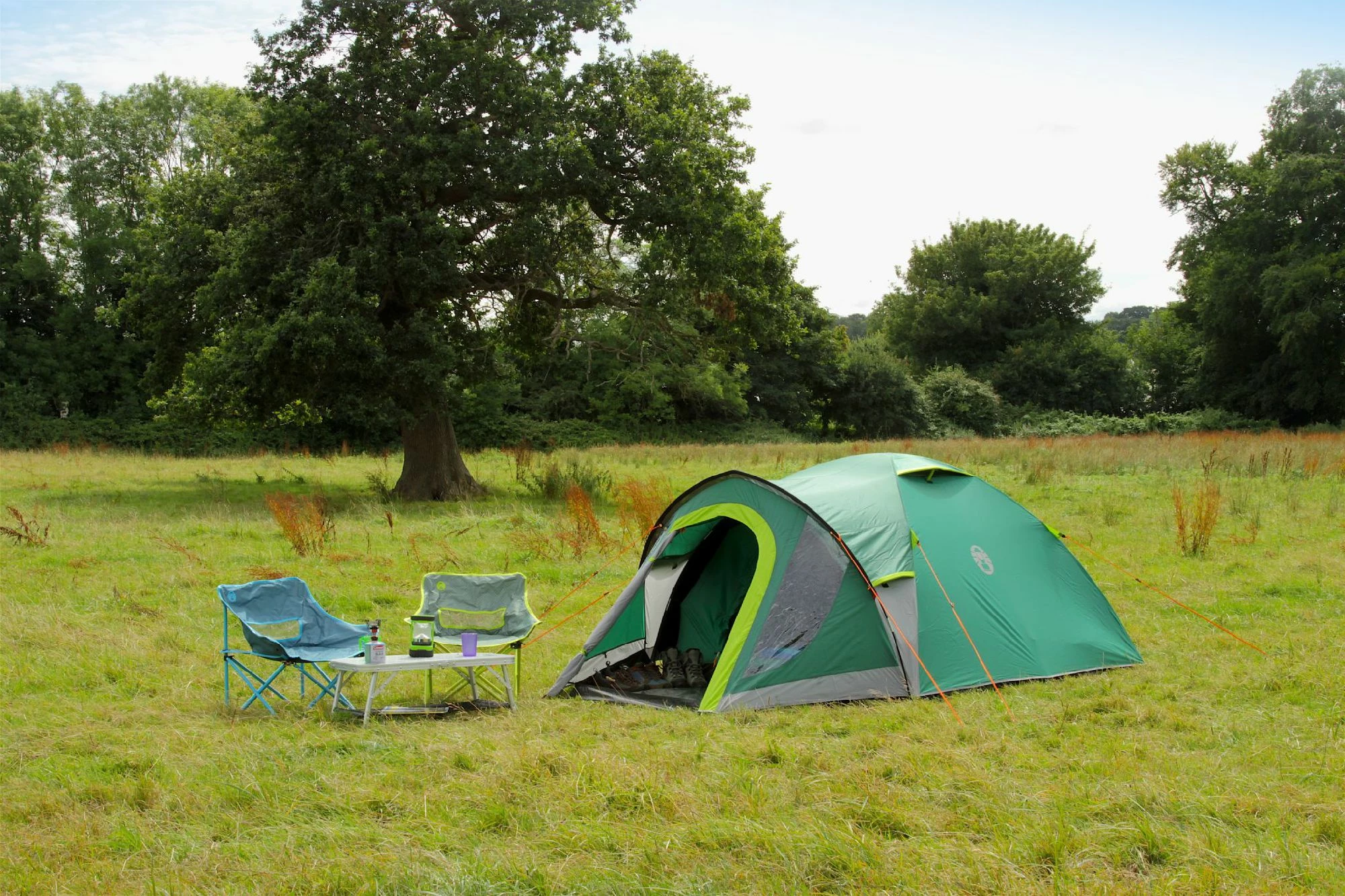 Çadër kampingu Coleman Kobuk Valley 4 Plus, 4-personëshe, dy-shtresore, 4500 mm, me verandë, jeshile