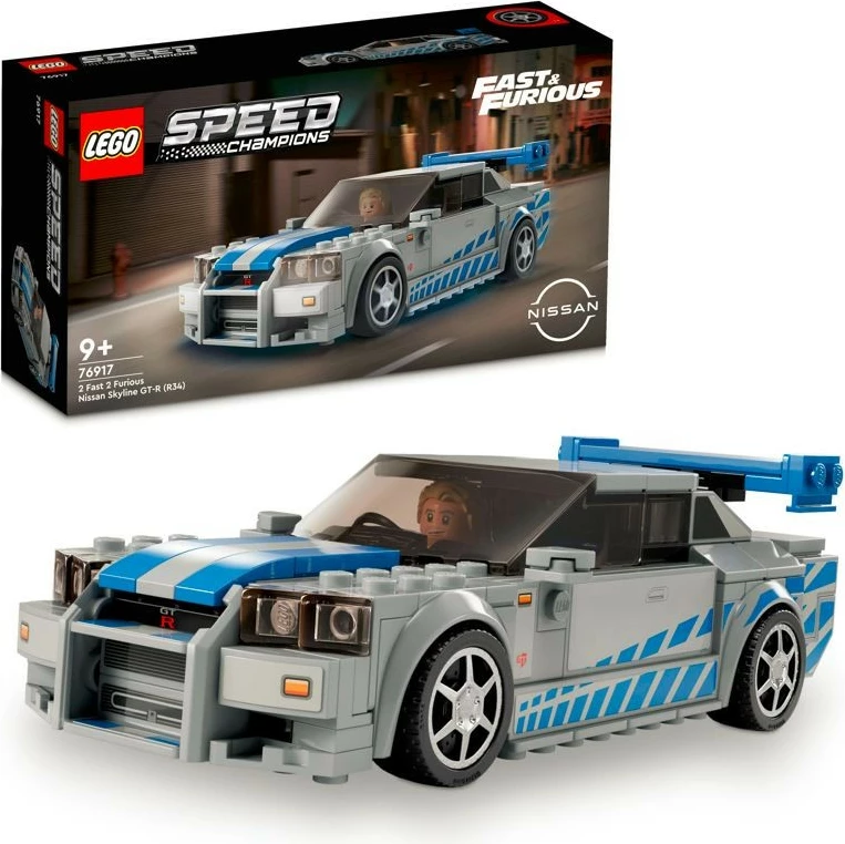 Set LEGO Speed Champions Nissan Skyline GT-R (R34) Fast & Furious, 319 pjesë