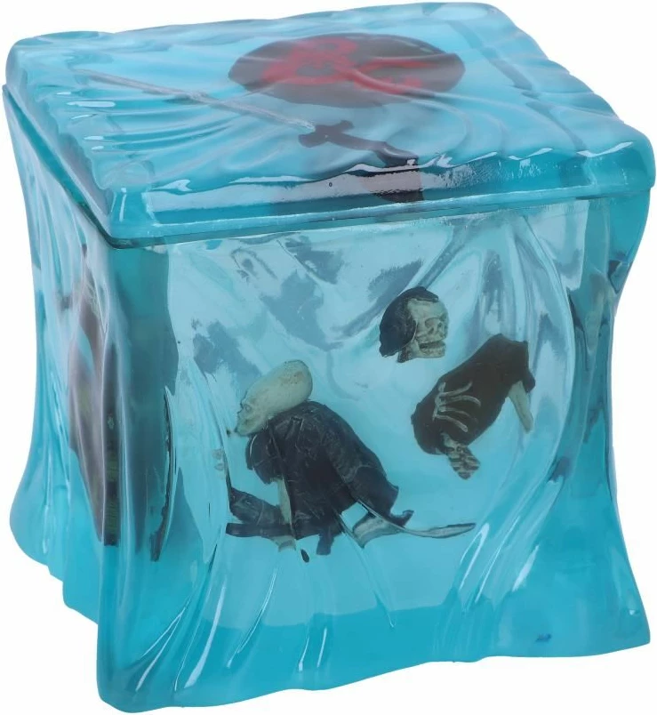 Kuti zarash NEMESIS NOW Dungeons & Dragons Gelatinous Cube, rrëshirë, e pikturuar me dorë, e licencuar zyrtarisht, transparente blu
