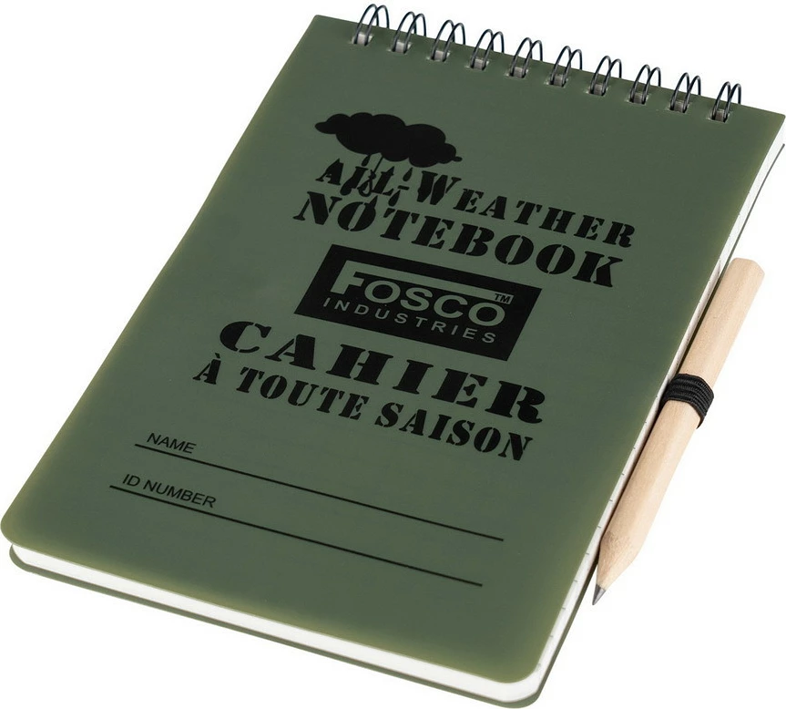Fletore Fosco Industries Notebook waterproof large with pencil