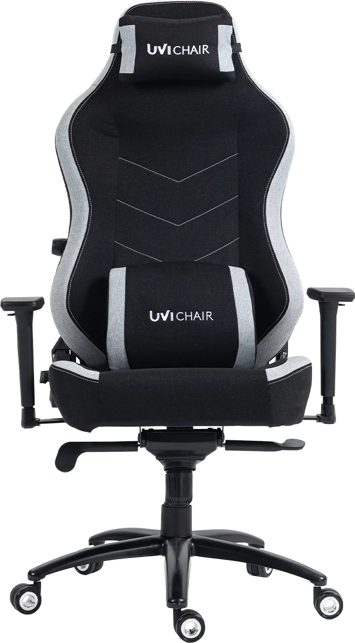 Karrige gaming UVI Alpha UVIB002, mbulesë mikrofibër, shpinore 180°, mbështetje mesi e rregullueshme, gri