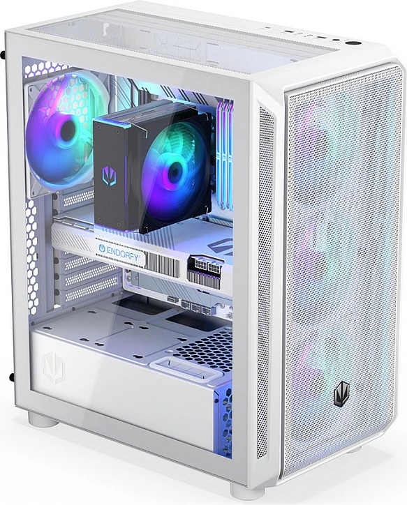 Kasë Endorfy ARX 500 ARGB, Midi Tower, xham i temperuar, 3x140mm ARGB, e bardhë