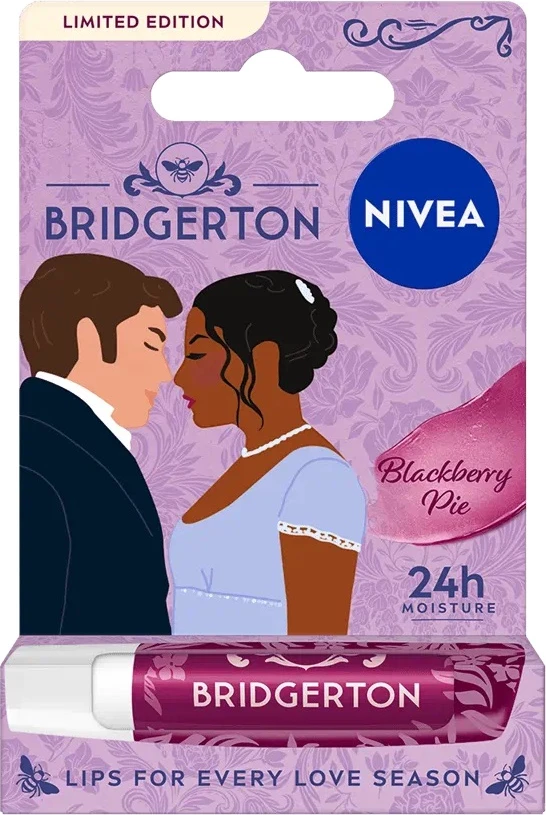 Balsam për buzë Nivea Bridgerton Kate&Anthony për femra Blackberry Pie 4.8g