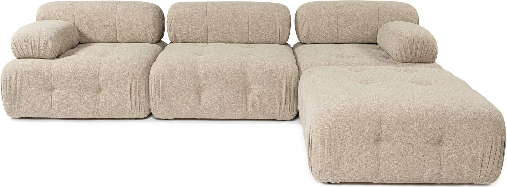 Këndare Doblo 3 vendëshe me pouffe, ngjyrë pjeshke