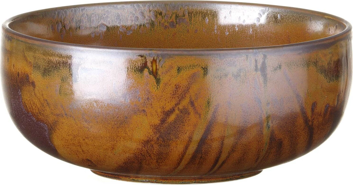 Tas porcelani Fine Dine Aurum ø150mm 800ml, kafe e errët, set 3 copë