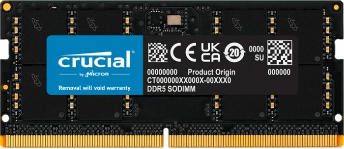 RAM Memorje Crucial CT32G48C40S5 32GB DDR5-4800 SODIMM PC5-38400 CL40 1.1V, 1 modul