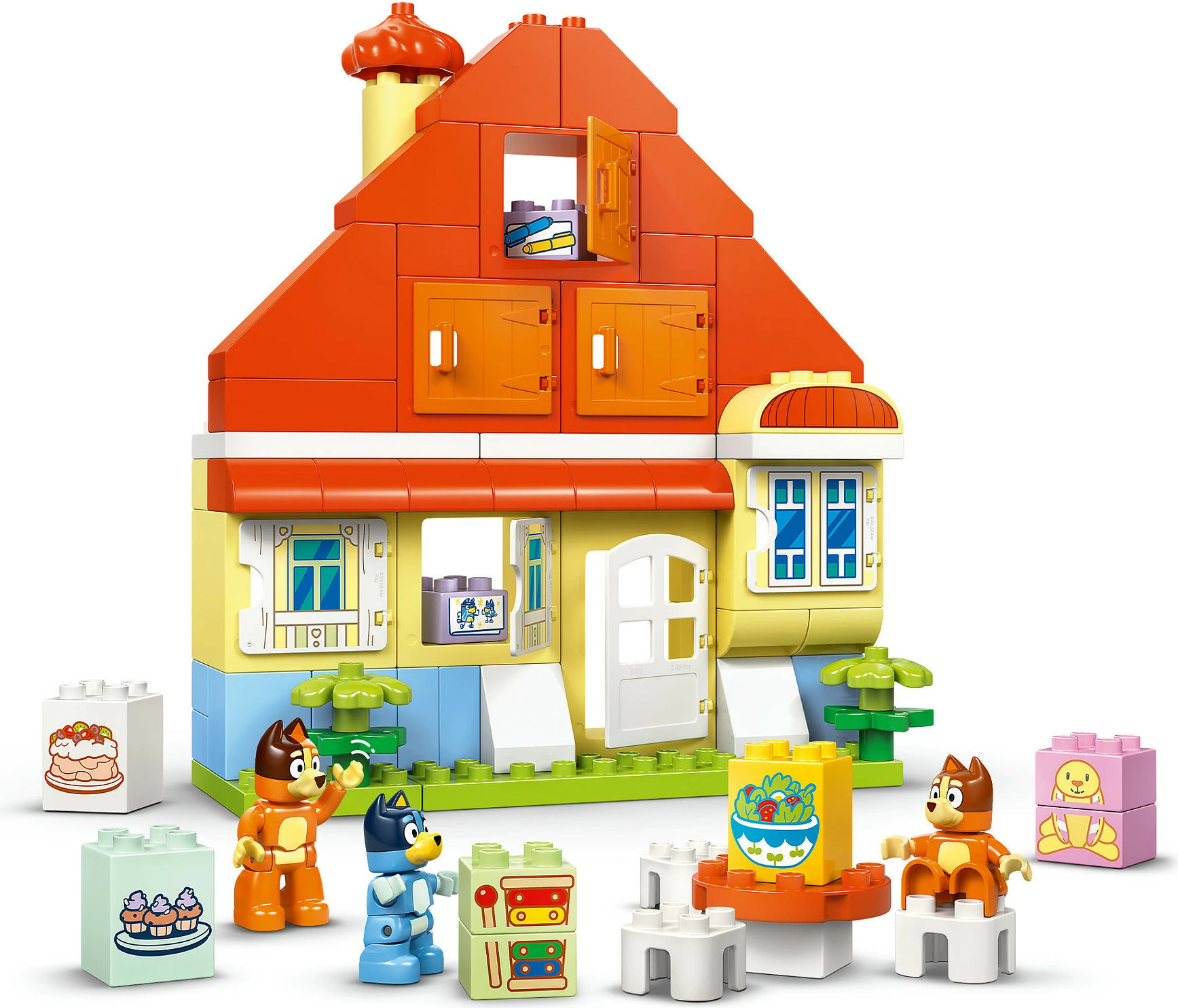 Set ndërtimi LEGO DUPLO 10459 Bluey’s Family House me lojë memorie, 83 copë, multikolor