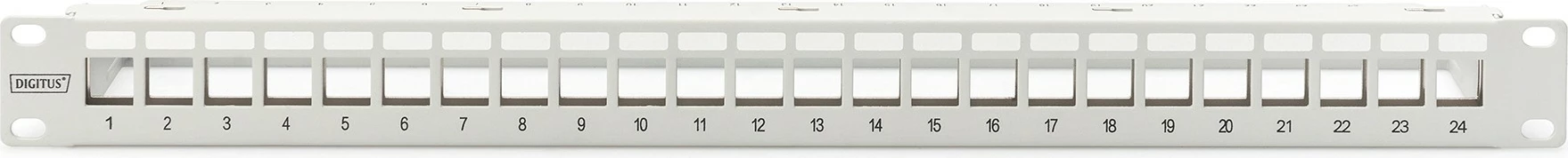 Patchpanel Digitus 24-portë, 1U, modular, gri