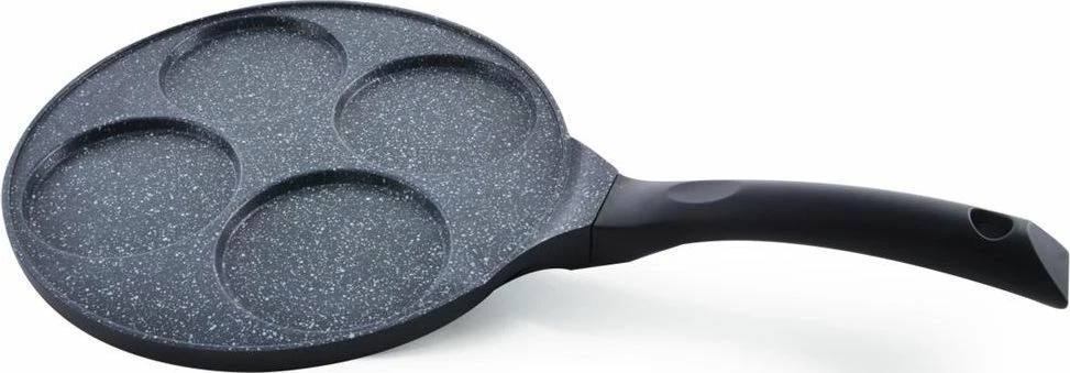 Tigan për vezë Orion GRANDE 27 cm, veshje graniti, i përshtatshëm për induksion, 3 forma, i zi