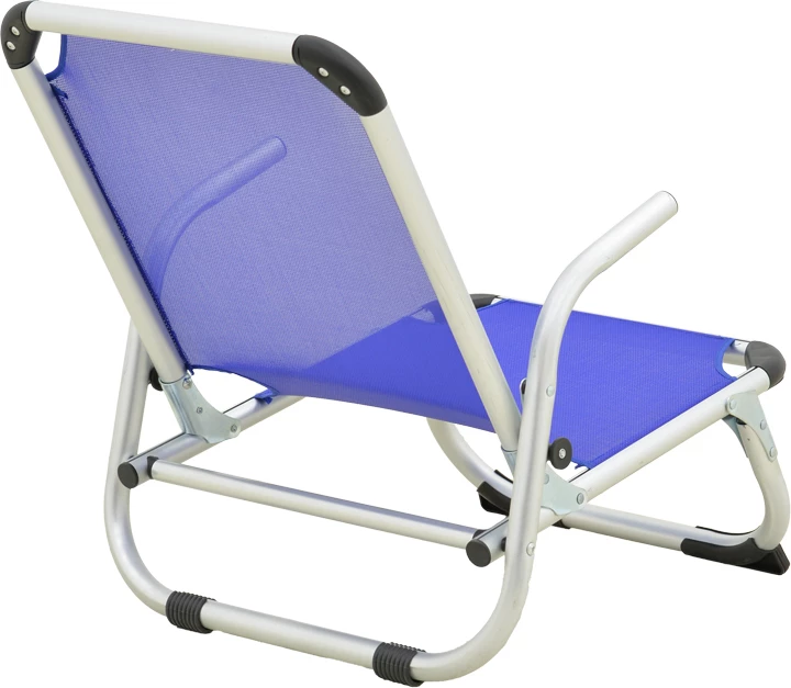 Karrige plazhi Playa, alumin i fortë, tekstilene blu, 54x72x63cm