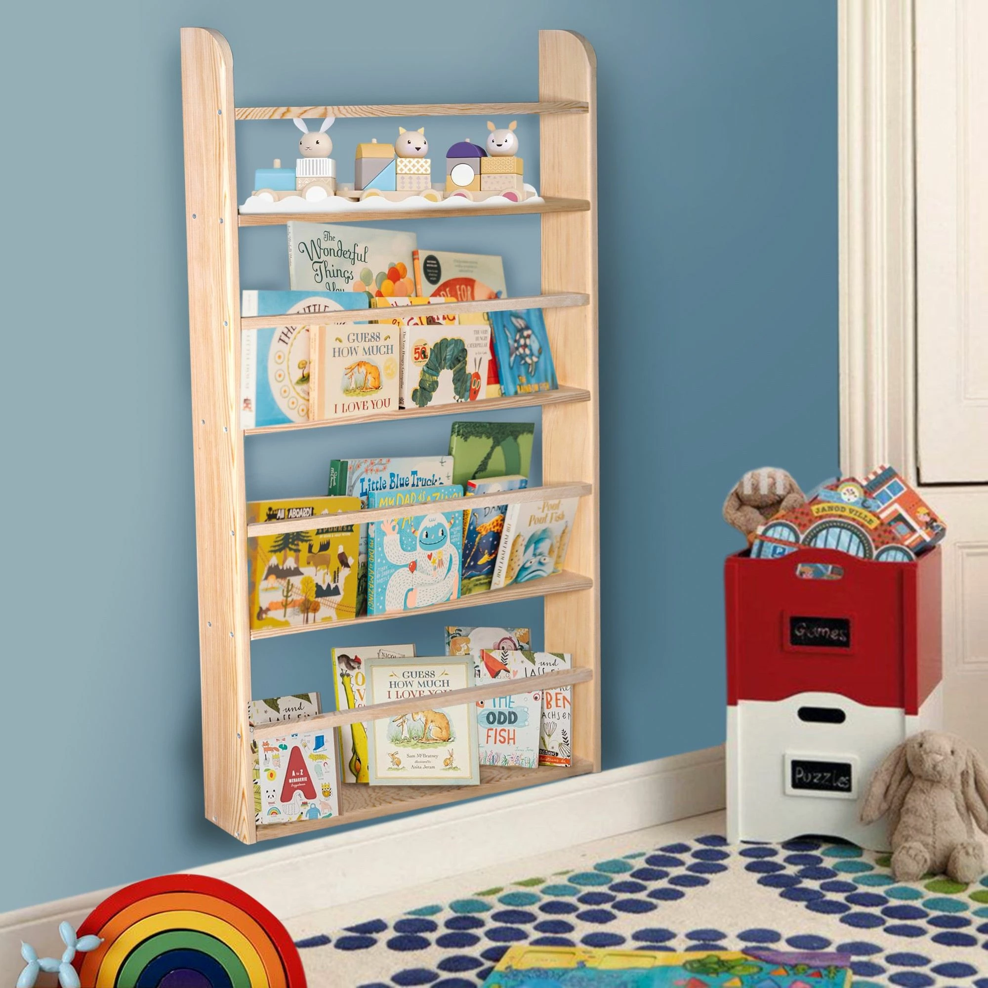 Raft librash Hanah Home, BLTYZ-AKTV033, ngjyrë lisi, 10 copë
