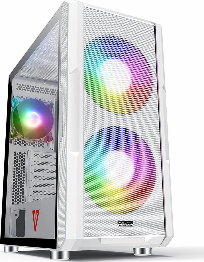 Kasë Modecom Volcano Amirani ARGB AT-AMIRANI-PG-20-000000-0002, Midi Tower ATX, USB-C, ARGB, e bardhë