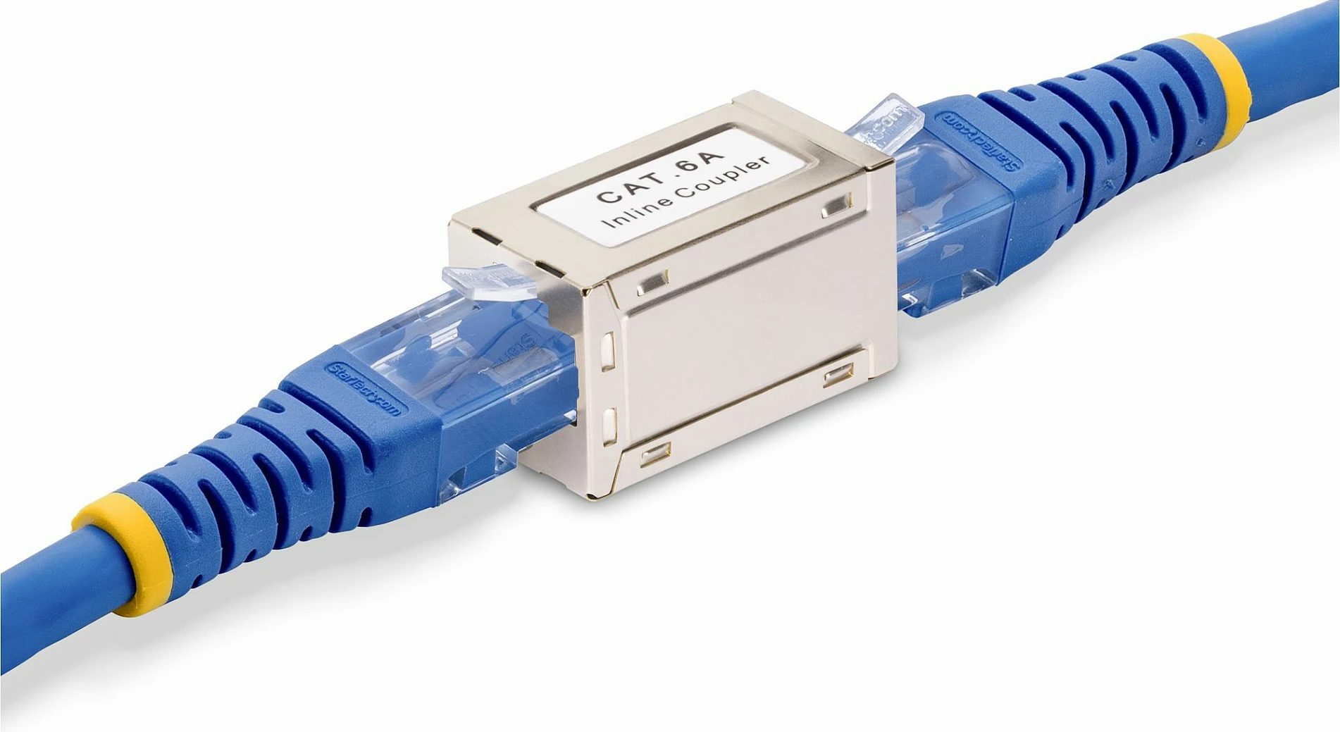 Kuplues RJ45 StarTech Cat6a, F/F, i mbrojtur, 10Gbps, argjendtë