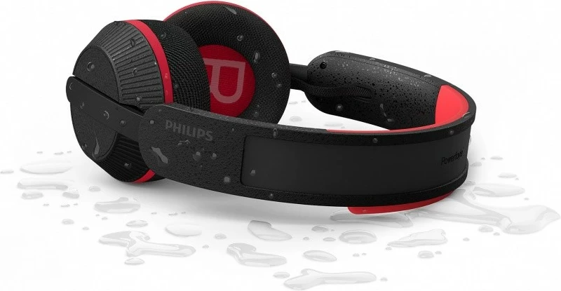Kufje Philips TAA6219BK/00 on-ear wireless Bluetooth 5.4 karikim diellor bateri 80h IP55 me mikrofon, të zeza/ të kuqe