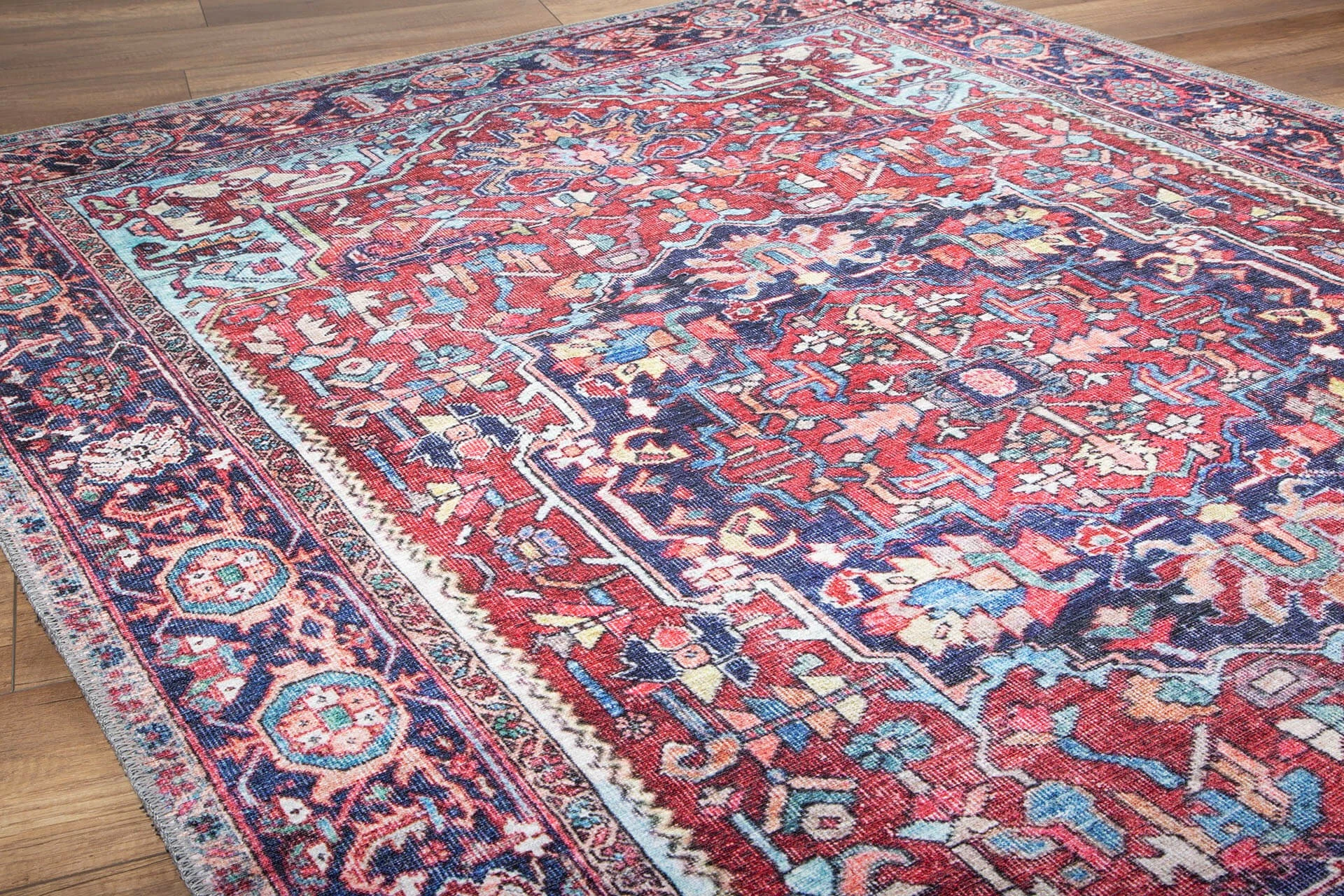 Qilim (230 x 330) Conceptum Hypnose, Blues Chenille - e kuqe e errët AL 352