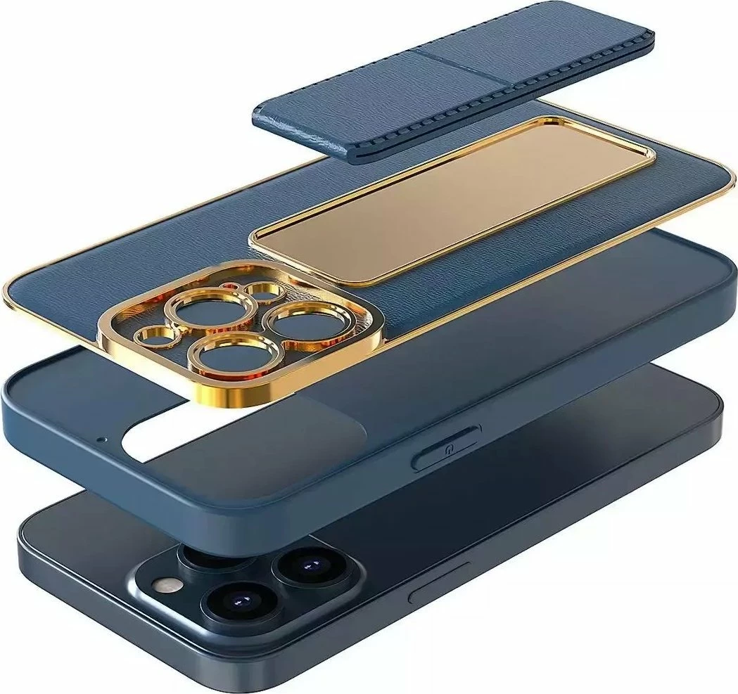 Mbështjellës 4kom.pl New Kickstand Case për Samsung Galaxy A12 5G, me mbajtëse, blu