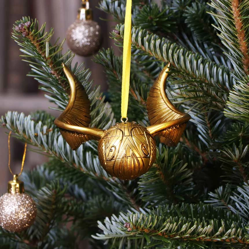 Ornament varës NEMESIS NOW Harry Potter Golden Snitch, resin, i pikturuar me dorë, i licencuar zyrtarisht, ngjyrë ari