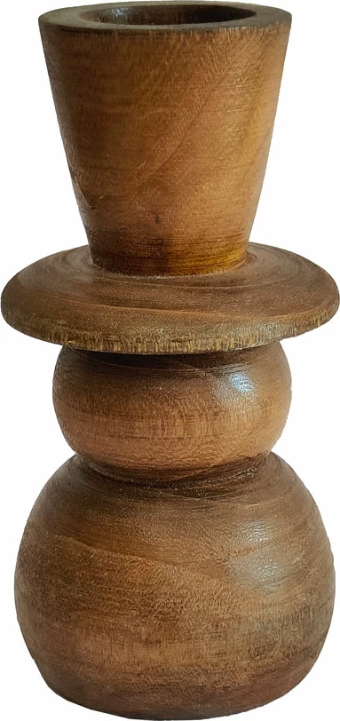 Vazo Cedar, dru, ngjyrë kafe, 13x13x27cm