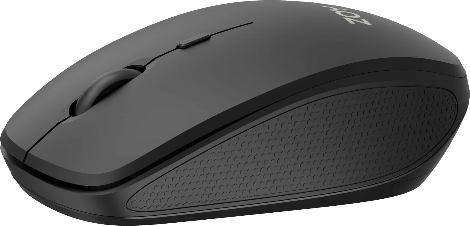 Maus wireless ZOY ZMS28 1600 DPI, 4 butona, receiver USB, i zi/grafit, set me bateri AA