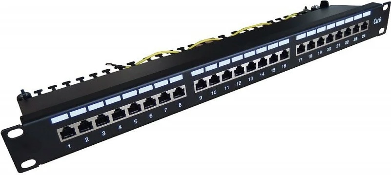 Patch panel Digitus DN-91624S-EC, 24x RJ45, CAT 6, 1U, 19 inç, i zi