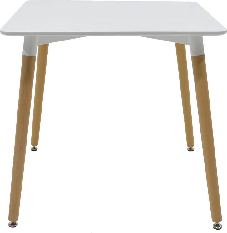 Set tavoline me karrige, ngjyrë gri-bardhë, këmbë natyrale, 80x80x76cm