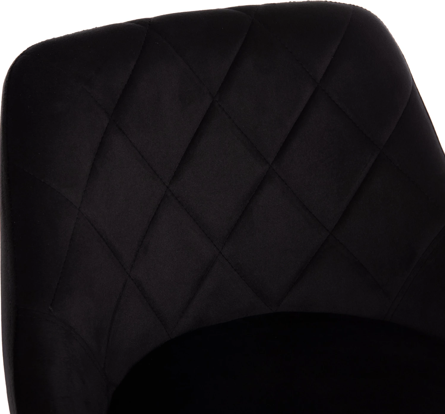 Karrige për bar ROSE, set prej 2 copësh, bazë e kromuar, sustë, kadife e zezë, 48x45x105cm