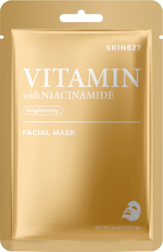 Maskë për fytyrë për femra SKIN627 Vitamin me Niacinamide Brightening Sheet Mask, 22ml