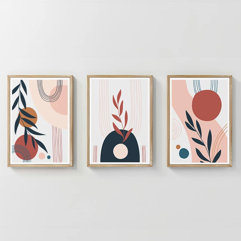 Set pikturash muri në kornizë Caeris triptik, printim dixhital, 33x1.5x48cm