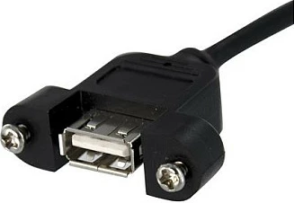 Kabllo USB panel-mount StarTech 0.3m, USB-A F/F, header Pllakë amë 5-pin, e zezë